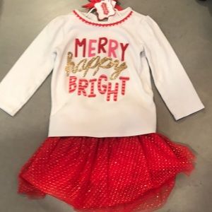 Mud Pie merry happy bright Christmas set